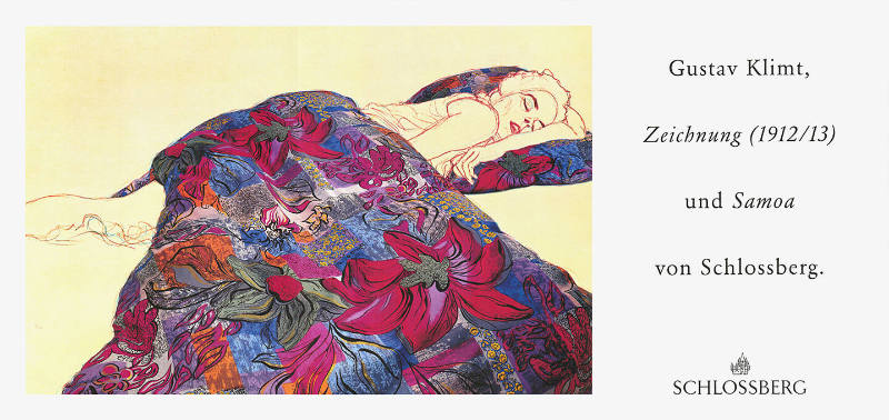 Gustav Klimt, Zeichnung (1912/13) und Samoa von Schlossberg