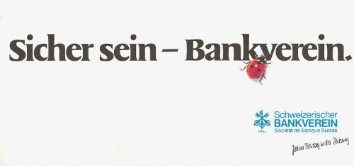 Sicher sein – Bankverein.