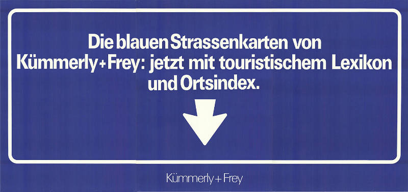 Die blauen Strassenkarten von Kümmerly + Frey: jetzt mit touristischem Lexikon und Ortsindex. Kümmerly + Frey