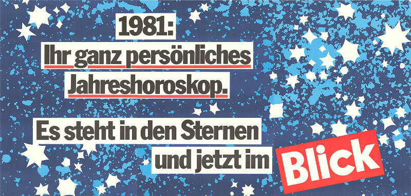 1981: Ihr ganz persönliches Jahreshoroskop. Es steht in den Sternen und jetzt im Blick