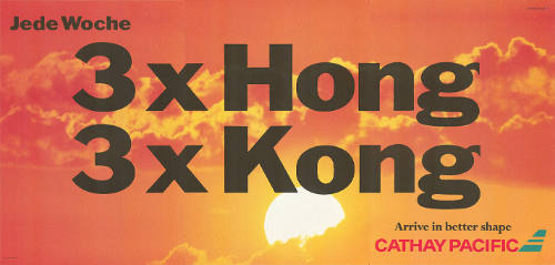 Jede Woche 3 x Hong 3 x Kong, Cathay Pacific