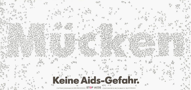 Mücken, Keine Aids-Gefahr.