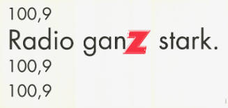 100,9, Radio ganZ stark.