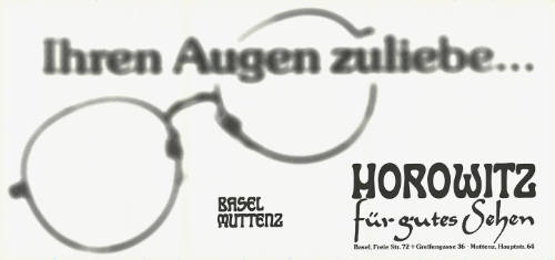 Ihren Augen zuliebe…, Horowitz
