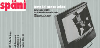 Späni, Jetzt bei uns zu sehen, Ein Fernseher von B&O, der nicht aussieht wie ein Fernseher.