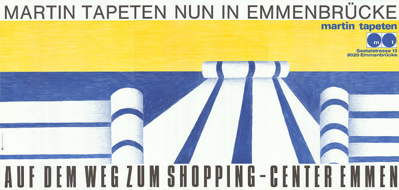 Martin Tapeten nun in Emmenbrücke, Auf dem Weg zum Shopping-Center Emmen