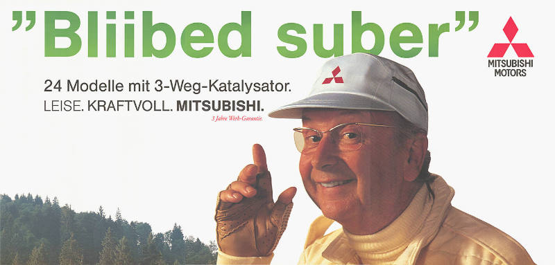 “Bliibed suber”, Mitsubishi Motors