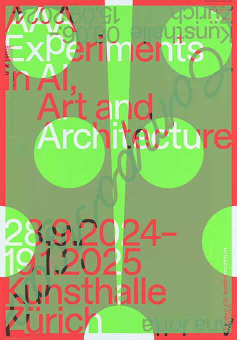Experiments in AI, Art and Architecture, Kunsthalle Zürich