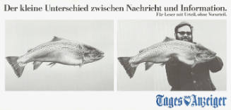 Der kleine Unterschied zwischen Nachricht und Information. Tages-Anzeiger