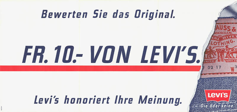 Fr. 10.- von Levi’s.