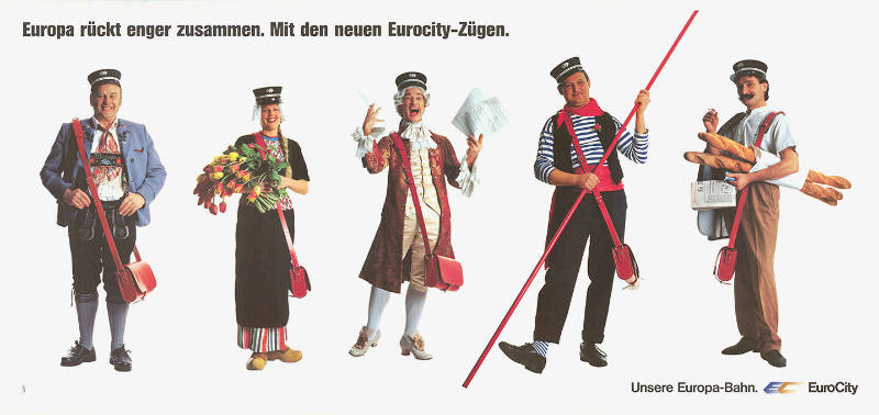 Europa rückt enger zusammen. Mit den neuen Eurocity-Zügen. Unsere Europa-Bahn. Euro-City