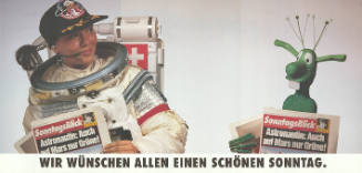 SonntagsBlick, Astronautin: Auch auf Mars nur Grüne! Wir wünschen allen einen schönen Sonntag.