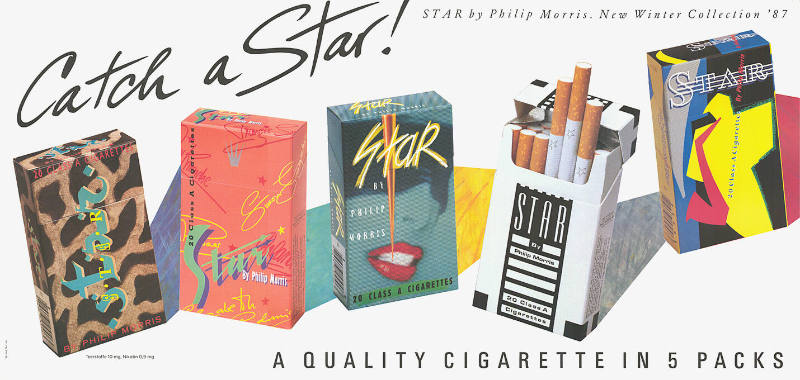 Catch a Star! A quality cigarette in 5 packs
