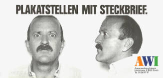 Plakatstellen mit Steckbrief. AWI