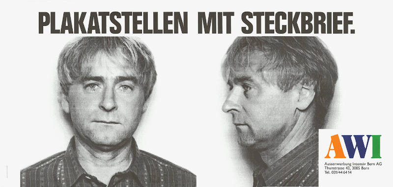 Plakatstellen mit Steckbrief. AWI