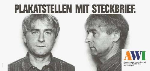 Plakatstellen mit Steckbrief. AWI