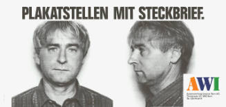 Plakatstellen mit Steckbrief. AWI