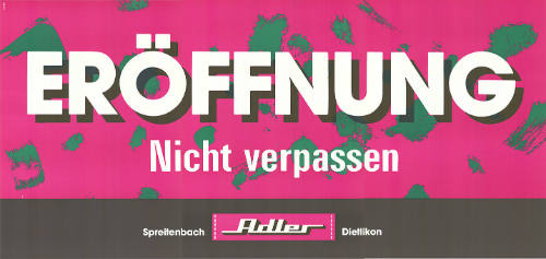 Eröffnung, Nicht verpassen, Adler