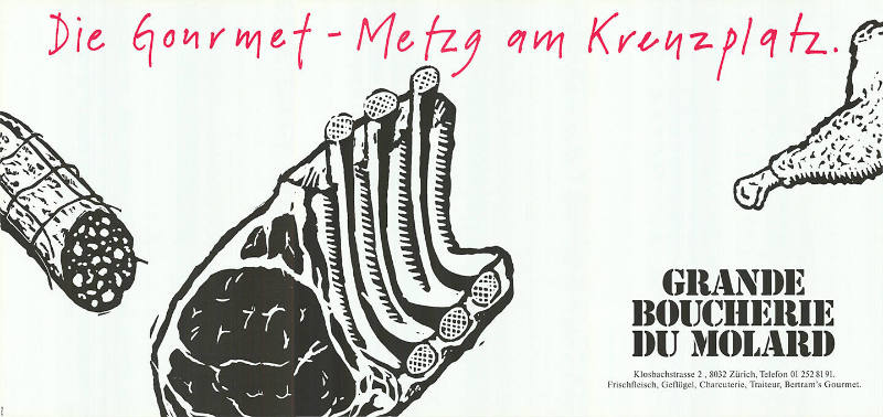 Die Gourmet-Metzg am Kreuzplatz. Grande Boucherie du Molard
