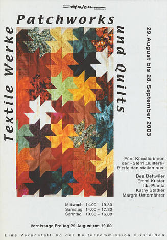 Textile Werke, Patchworks und Quilts, Birsfelder Museum
