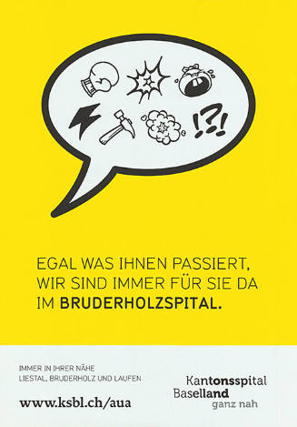 Egal was Ihnen passiert, wir sind immer für Sie da im Bruderholzspital.