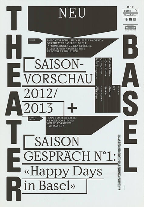 Theater Basel, Neu, Saison-Vorschau 2012/2013