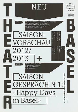 Theater Basel, Neu, Saison-Vorschau 2012/2013