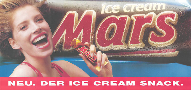 Mars, Neu. Der Ice Cream Snack.