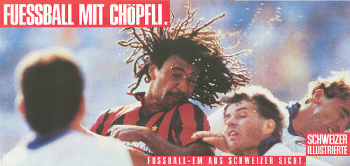 Fuessball mit Chöpfli. Fussball-EM aus Schweizer Sicht. Schweizer Illustrierte
