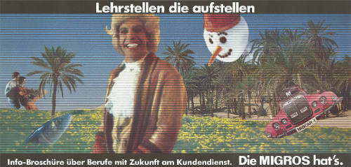 Lehrstellen die aufstellen, Die Migros hat’s.
