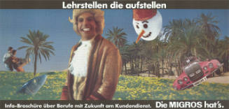 Lehrstellen die aufstellen, Die Migros hat’s.