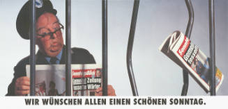 SonntagsBlick, Gemein! Zeitung fesselte Wärter, Wir wünschen allen einen schönen Sonntag.