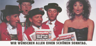 SonntagsBlick, Älpler flippen aus: Möneli jodelt am schönsten! Wir wünschen allen einen schönen Sonntag.