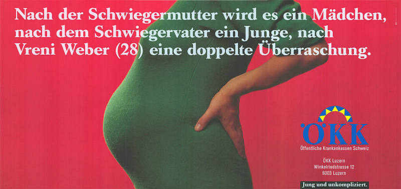 Nach der Schweigermutter wird es ein Mädchen, nach dem Schwiegervater ein Junge, nach Vreni Weber (28) eine doppelte Überraschung. ÖKK