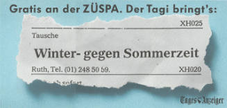 Gratis an der ZÜSPA. Der Tagi bringt’s: Tages-Anzeiger