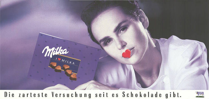 Milka, Die zarteste Versuchung seit es Schokolade gibt.