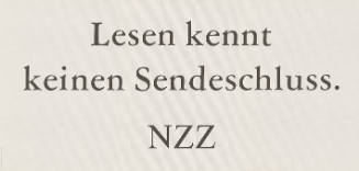 Lesen kennt keinen Sendeschluss, NZZ