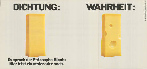 Dichtung: Es sprach der Philosophe Bloch: Hier fehlt ein weder oder noch. Wahrheit: