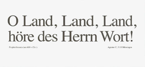 O Land, Land, Land, höre des Herrn Wort!