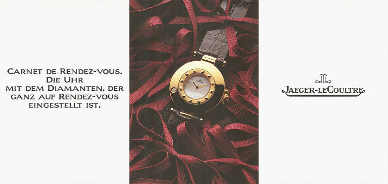 Carnet de Rendez-vous. Die Uhr mit dem Diamanten. Der ganz auf Rendez-vous eingestellt ist. Jaeger-LeCoultre