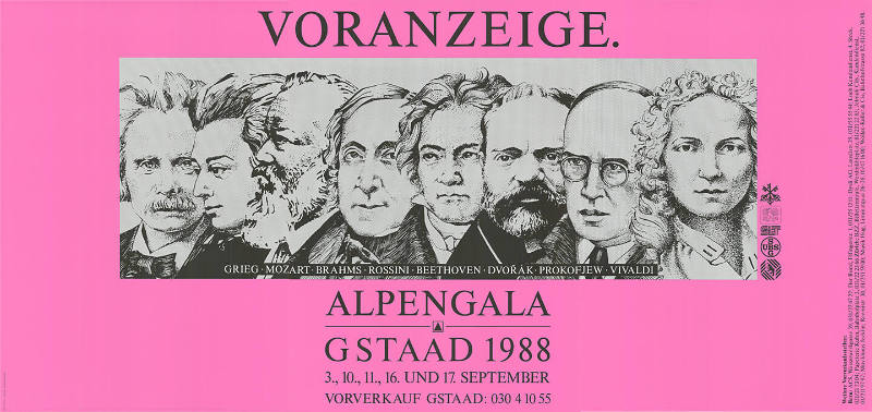 Voranzeige. Alpengala, Gstaad 1988