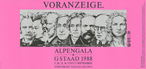Voranzeige. Alpengala, Gstaad 1988