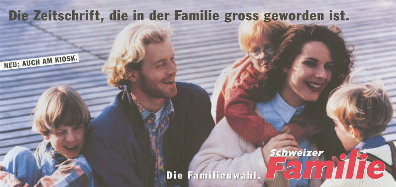 Die Zeitschrift, die in der Familie gross geworden ist. Die Familienwahl. Schweizer Familie