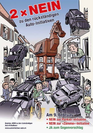 2 × Nein zu den rückständigen Auto-Initiativen
