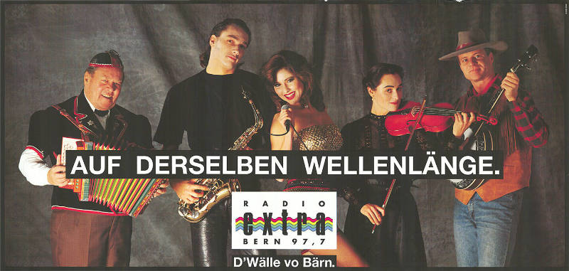 Auf derselben Wellenlänge. Radio extra Bern 97,7, D’Wälle vo Bärn.