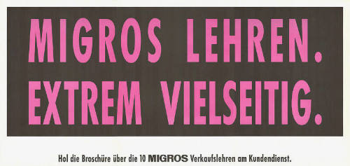 Migros Lehren. Extrem vielseitig.