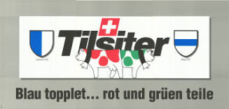 Tilsiter, Blau topplet… rot und grüen teile