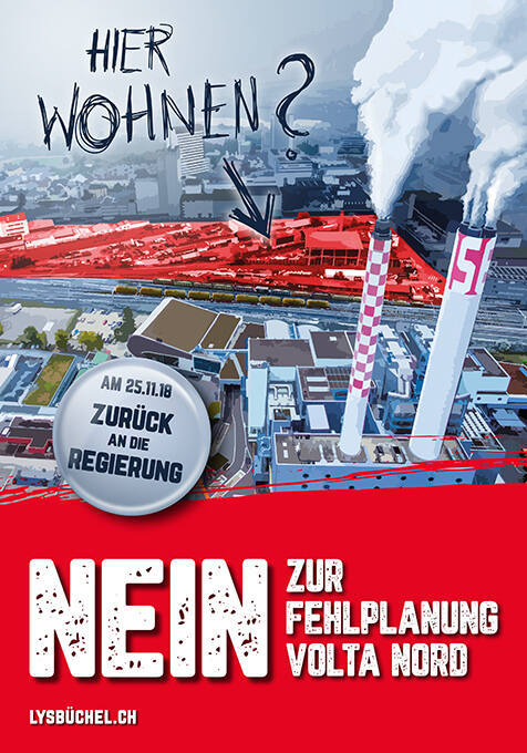 Hier wohnen? Nein zur Fehlplanung Volta Nord