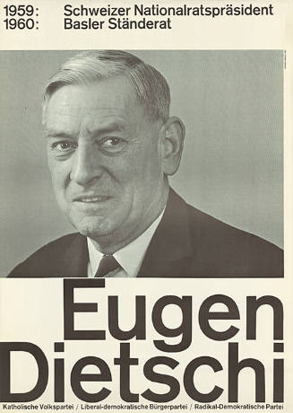 1959: Nationalratspräsident, 1960: Basler Ständerat, Eugen Dietschi